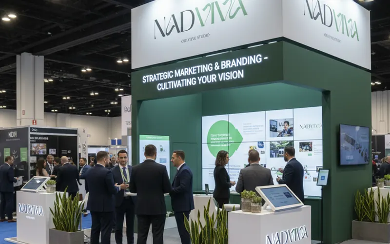 Exhibition stand at a regional trade show